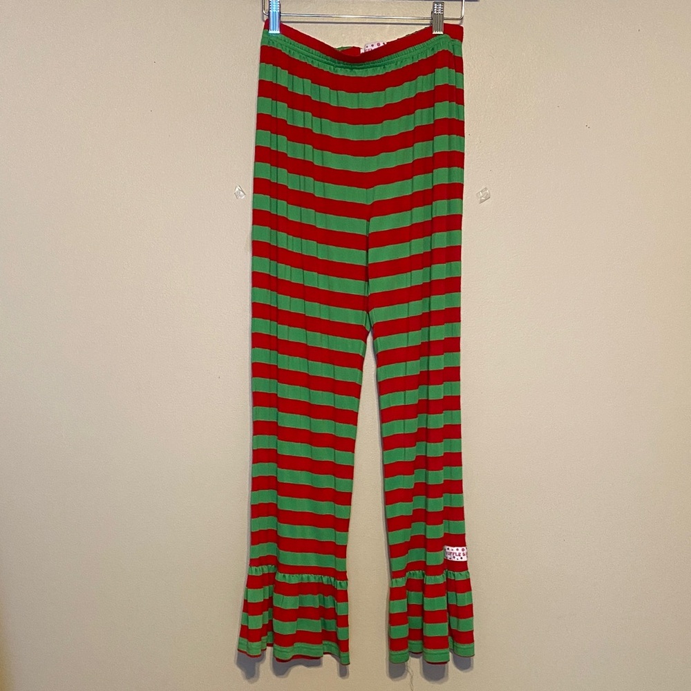 Festive Striped Women's Casual Pants